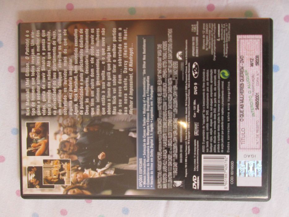 DVD O Que as Mulheres Querem, com Mel Gibson , Helen Hun, Marisa Tomei