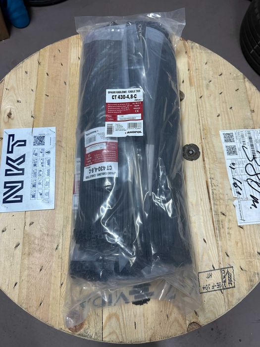 Opaski kablowe trytytki 1000szt. - 430x4,8mm czarne CT 430-4,8-C
