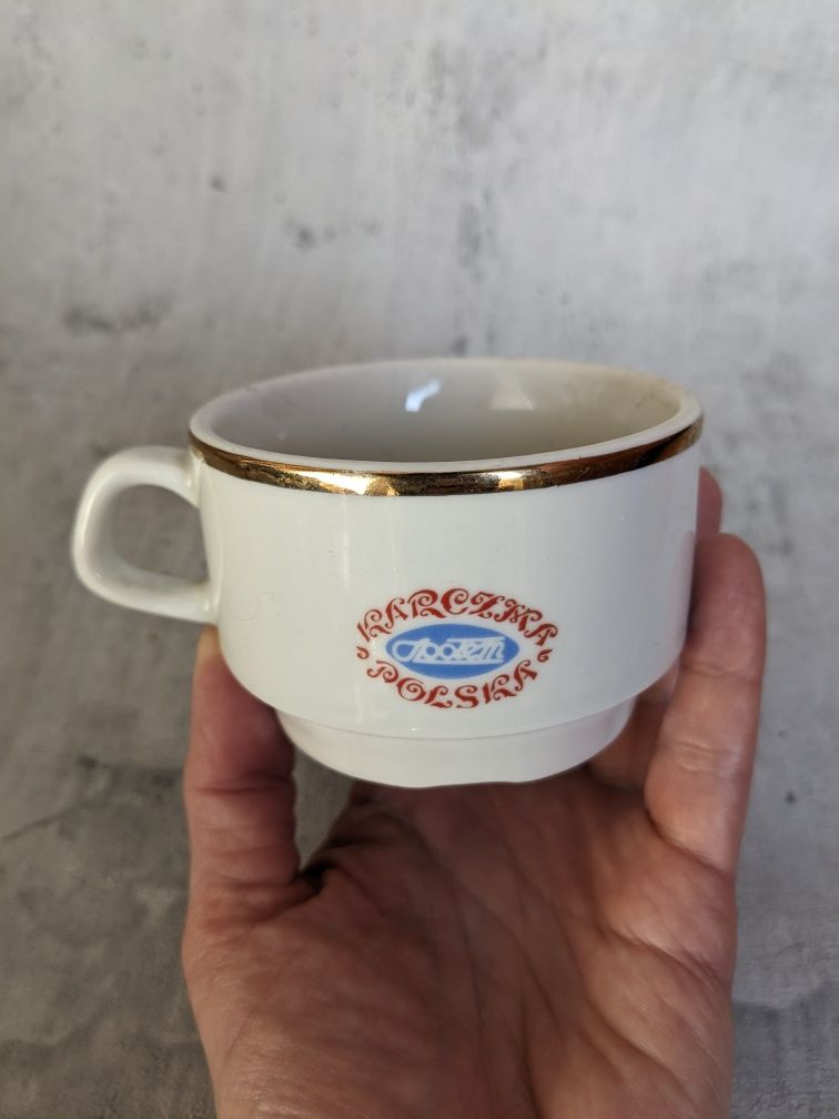 Filiżanka Społem-Karczma Polska, retro vintage prl ceramika