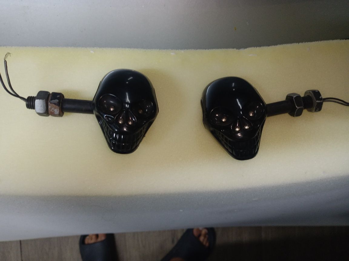 Kierunkowskazy motocyklowe Czaszki LED