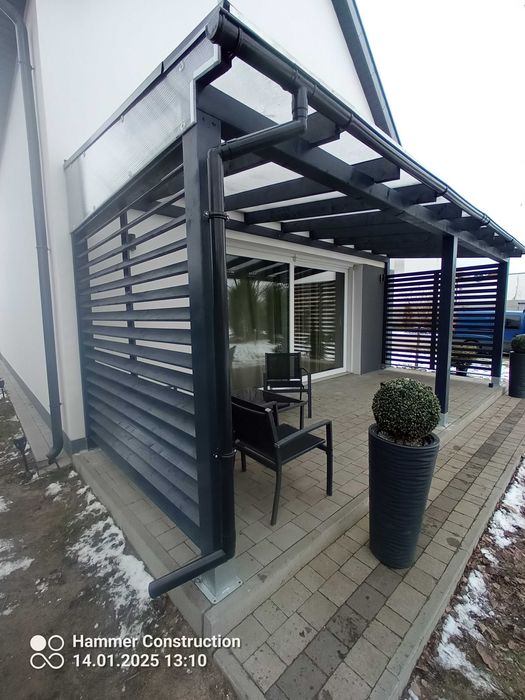 Nowoczesne Zadaszenie Tarasowe C24/KVH już od 12990 Montaż !