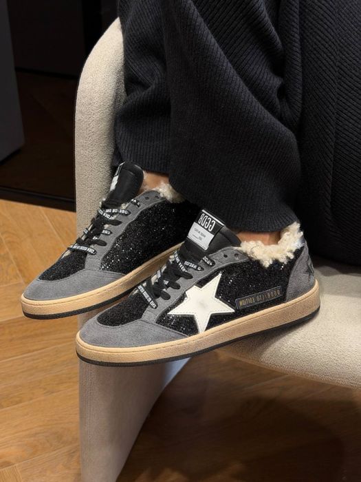 Кеди хутро Golden Goose кросівки Голден Гус кроссовки мех зимние теплі