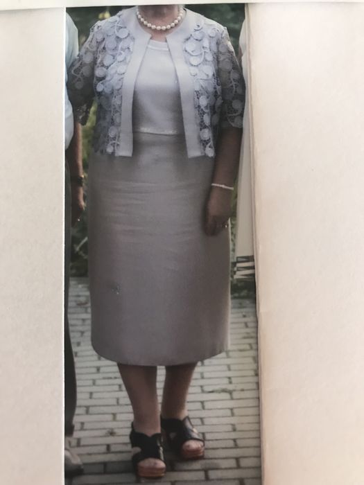 Elegancki komplet sukienka z narzutką roz.50/52