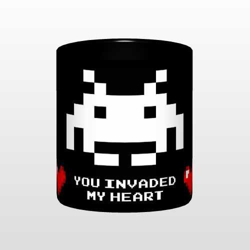 Kubek Gracza Gaming Invaders Atari Pixel 8bit Retro Walentynki