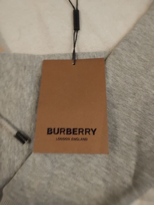 Szary zip up Burberry size S nowy z metką