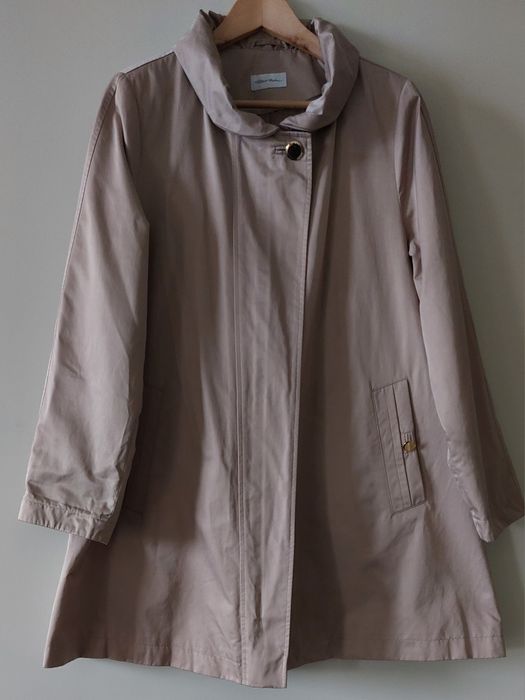 Peter Hahn beżowy płaszcz trencz 44