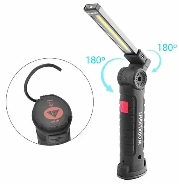 Аккумуляторный фонарь лампа светильник WORKLIGHT W-52 складной (от USB
