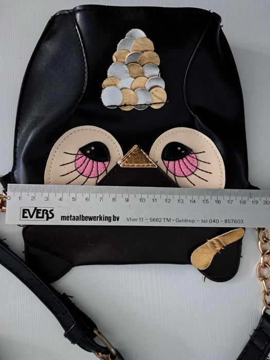 Mała torebka sowa sówka Czarna