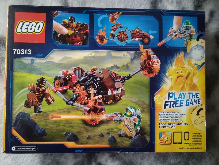 Klocki Lego Nexo Knights Lawowy rozłupywacz Moltora 70313-nowe