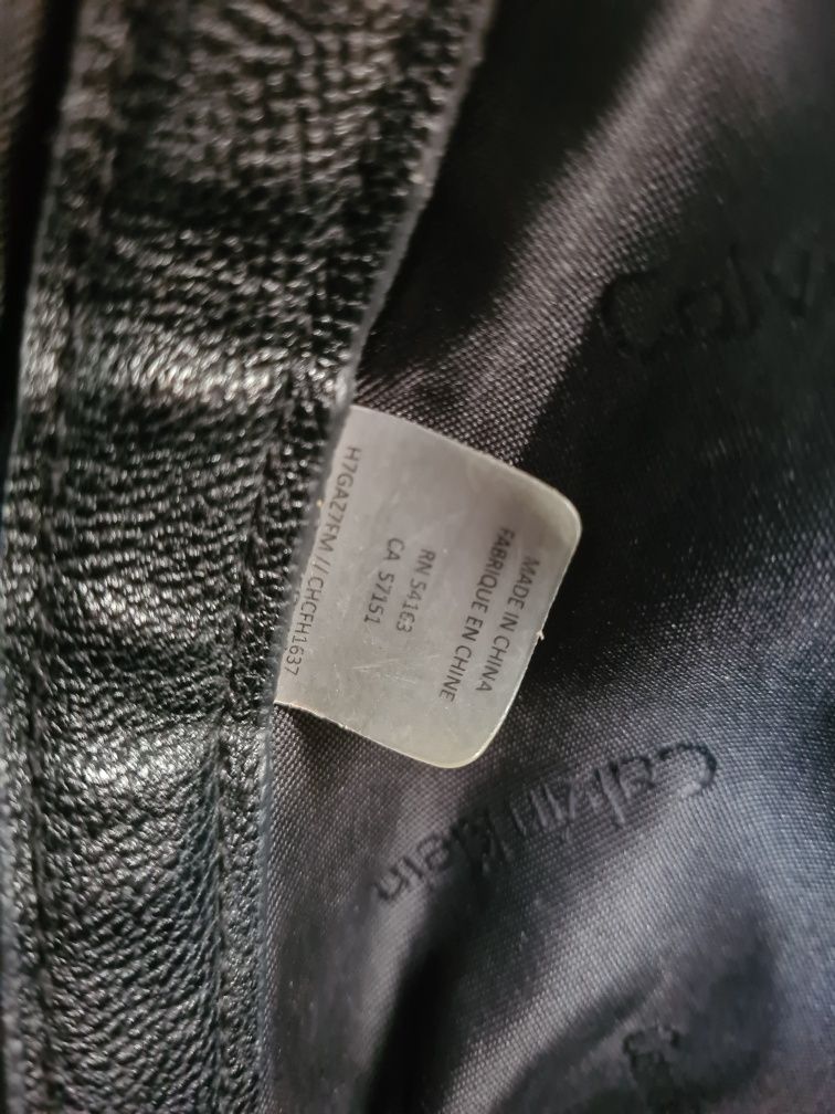 Torebka oryginalna torba Calvin Klein czarna shopper duża