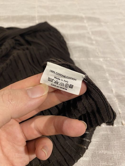 Brązowy dzianinowy bawełniany top Yves Saint Laurent