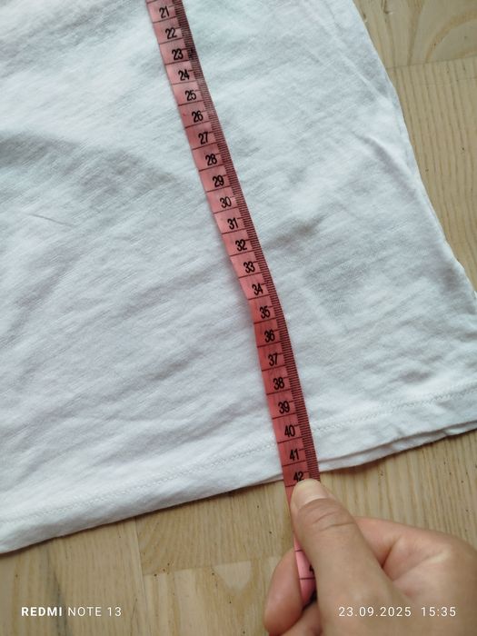 Śliczna bawełniana biała bluzka koszulka z krótkim rękawem hiszpanka H