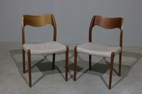 Par de cadeiras Niels O. Moller em teca | Cadeiras de Design