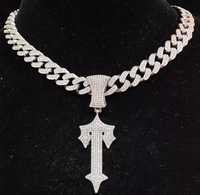 Naszyjnik chain trapstar stylowy vintage retro y2k srebrny unisex