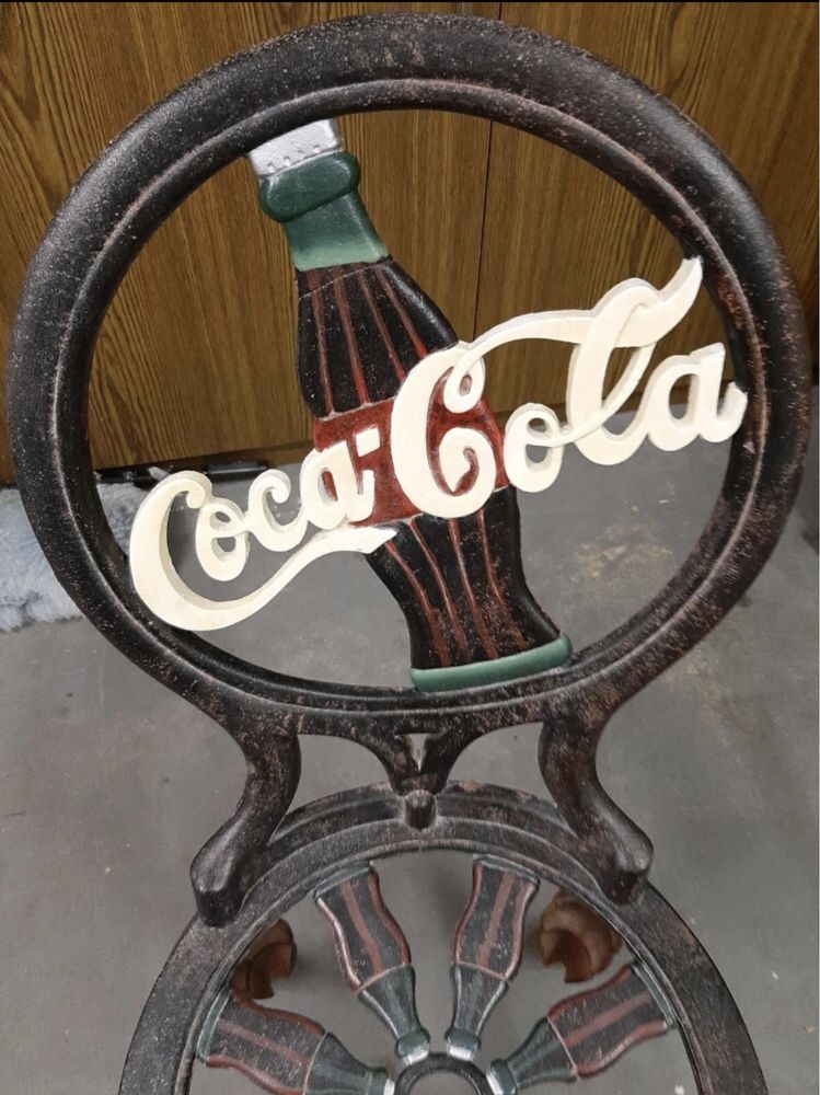 Cadeira vintage Coca Cola - ferro fundido - raridade