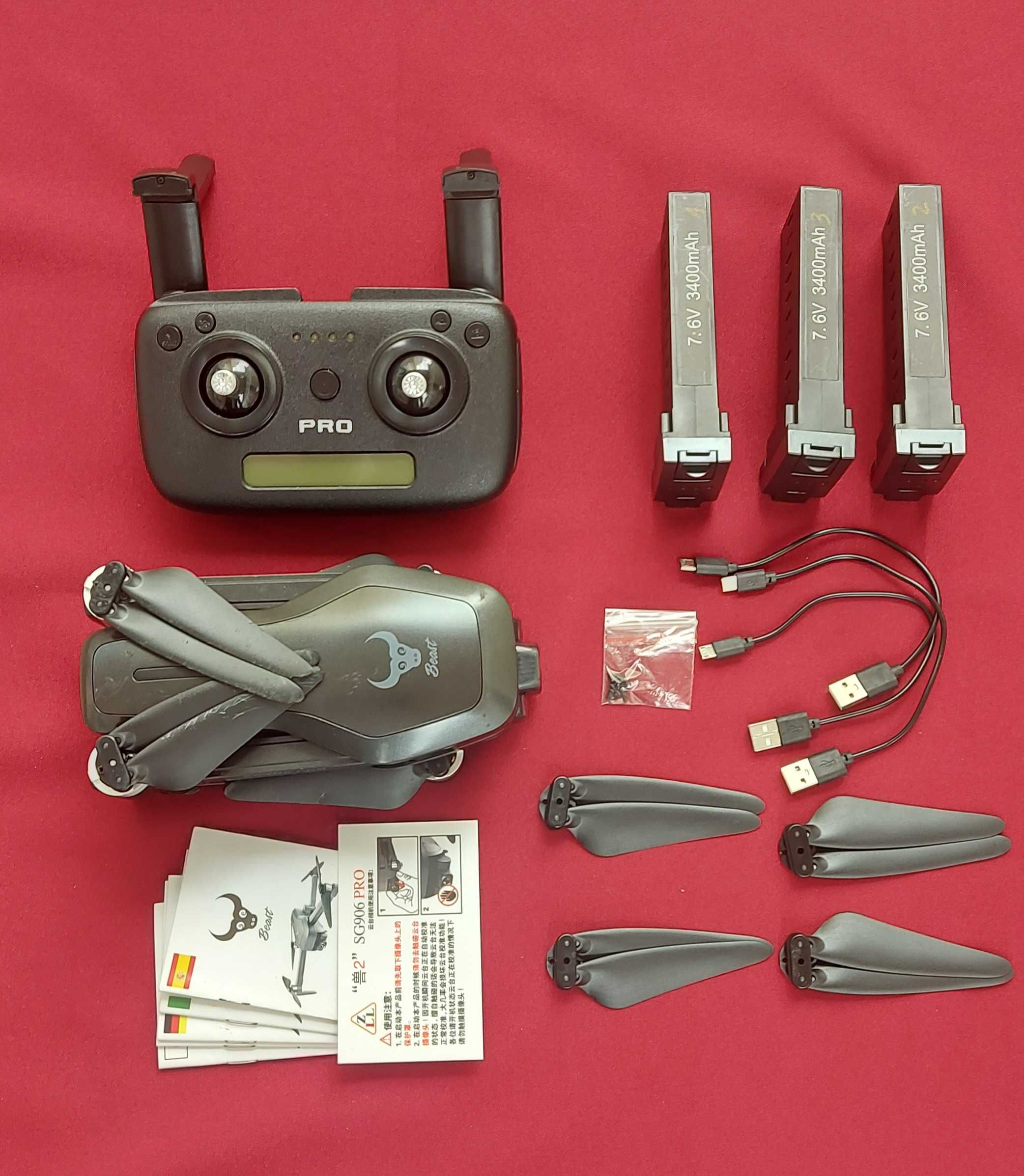 Drone ZLL SG906 PRO 2 + 3 Baterias + Bolsa