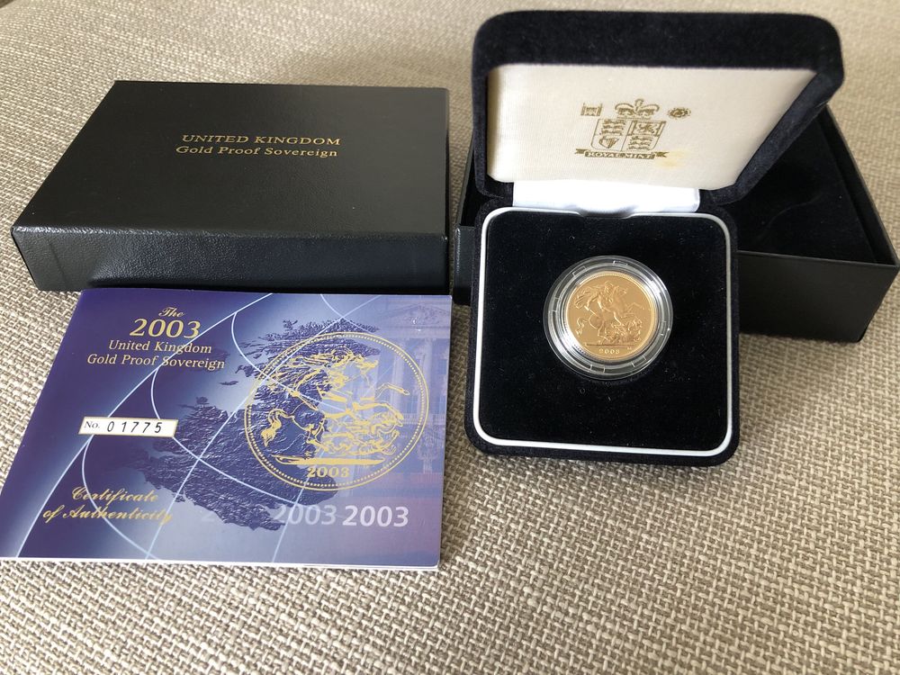 Libra de ouro Proof gold sovereign 2003