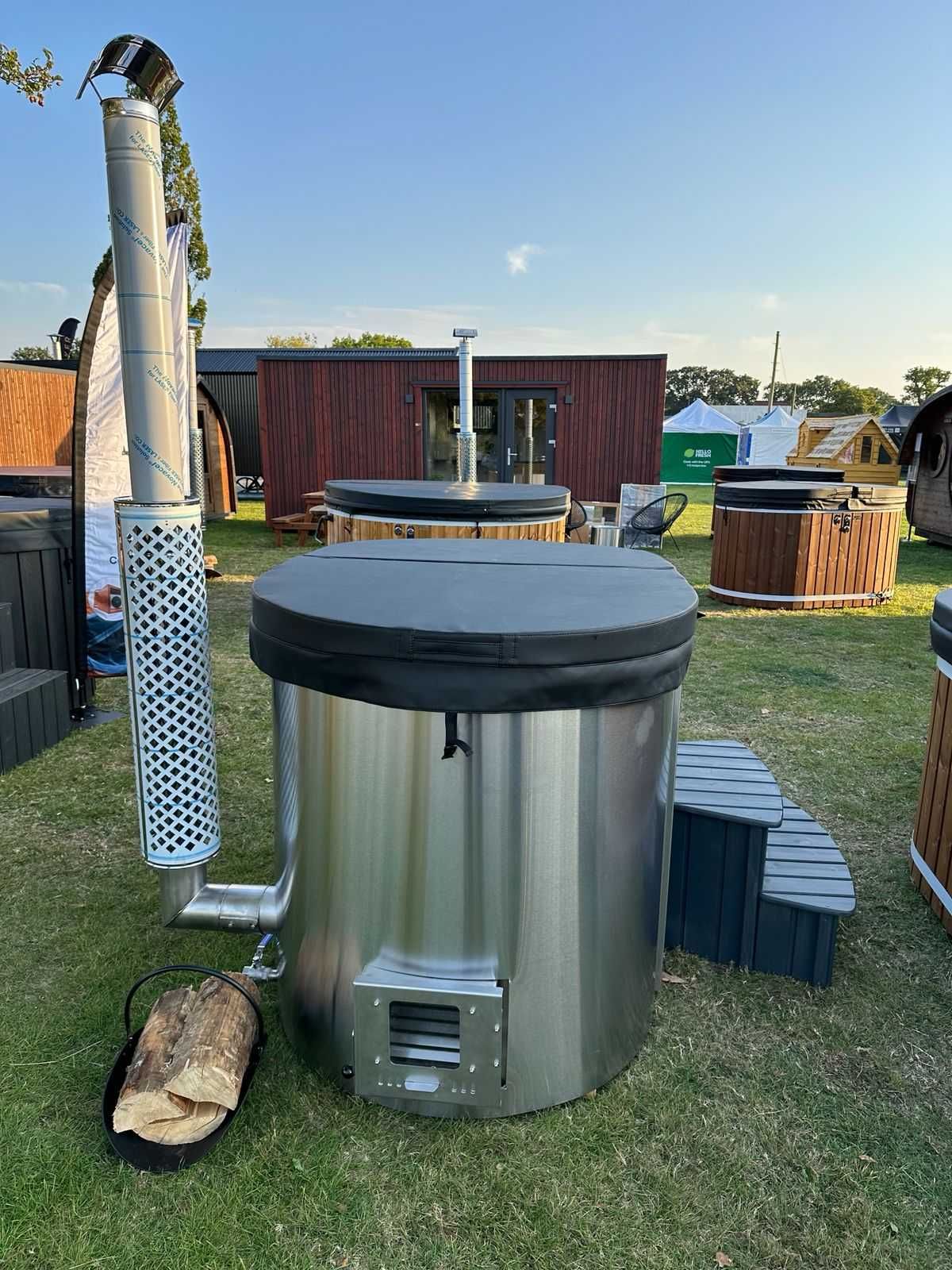 BALIA OWAL LUX - z piecem zewnętrznym -hot tub, spa, jacuzzi