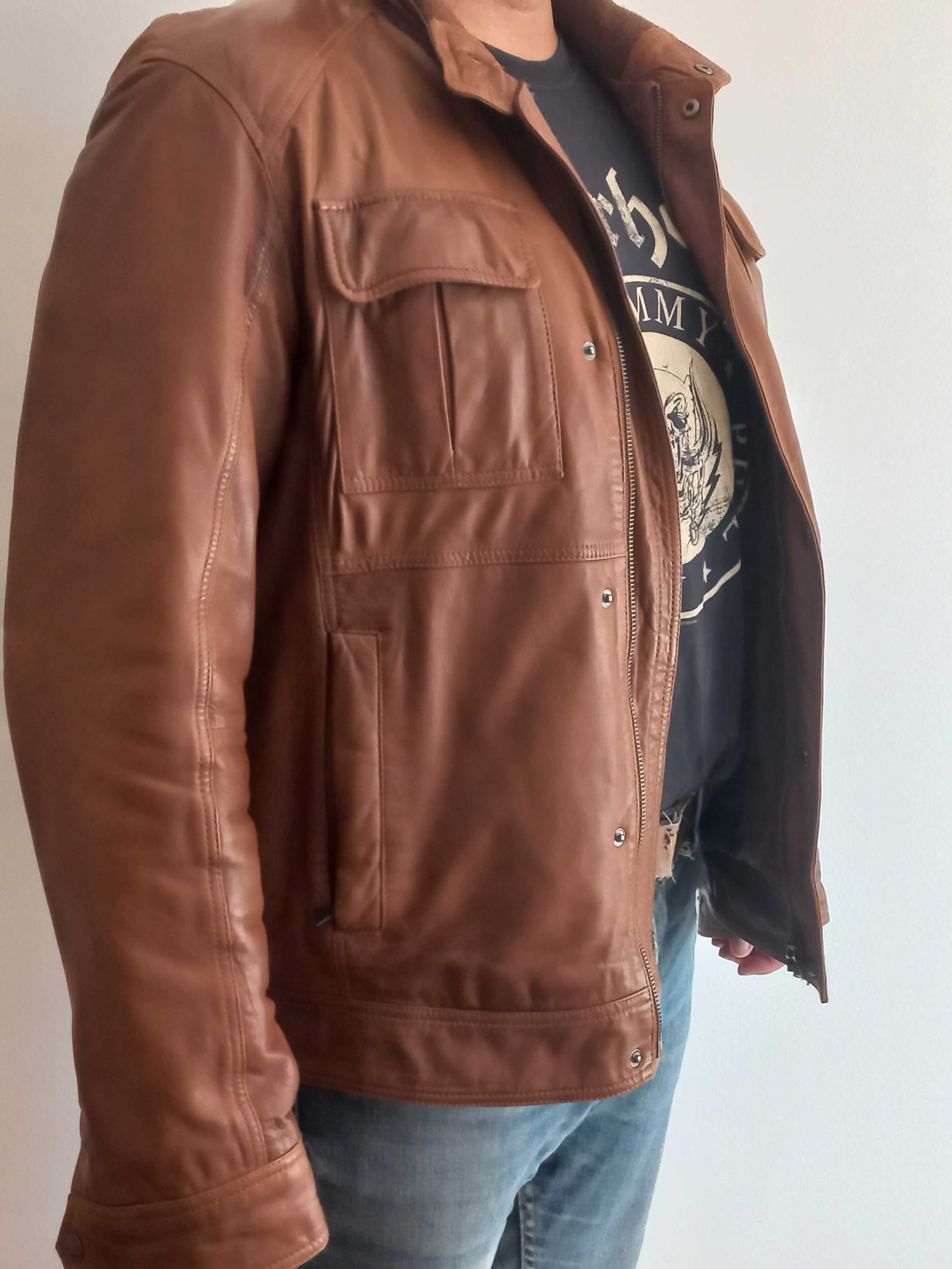 Casaco Pele Dustin Homem - Tamanho XL