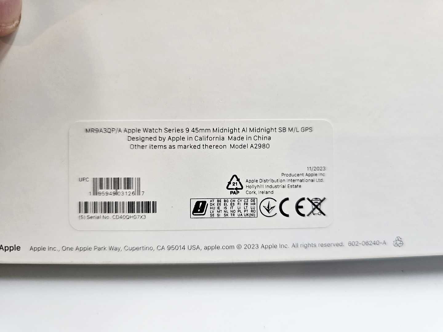 Apple Watch Series 9 45mm A2980 M/L GPS