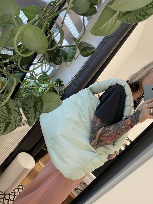 Torba shopper Rains puff miętowa