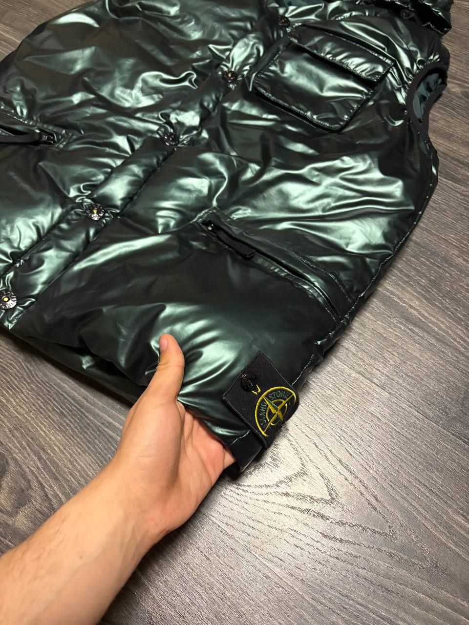 пуховая жилетка Stone Island Garment Dyed нейлоновая оригинал!!!
