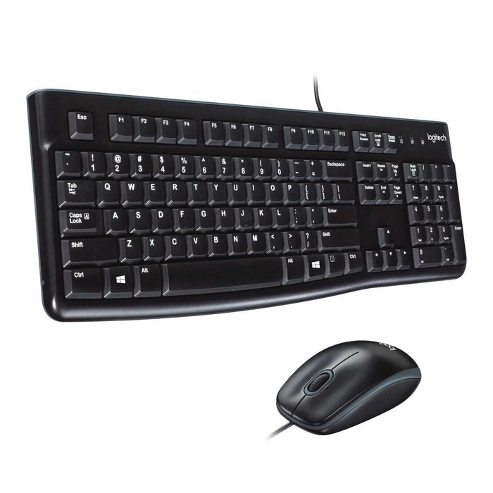 Комплект мышь + клавиатура Logitech MK120 USB UA Black