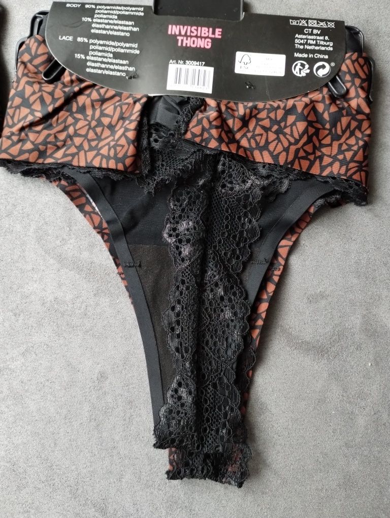 Damskie stringi Invisible Thong XL 2x2pak