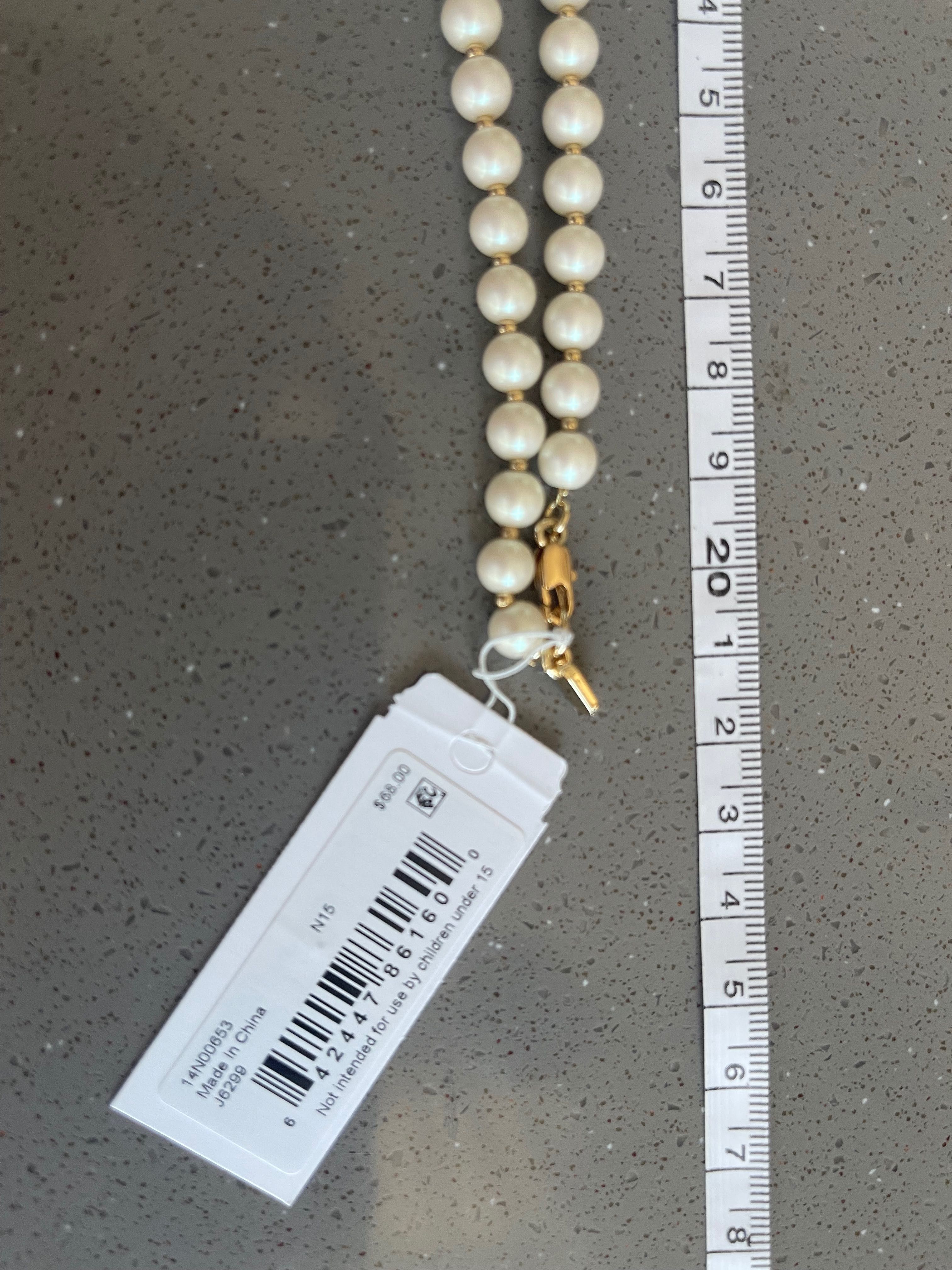 Ralph Lauren color stone & pearl 17" necklace Rолье жемчуг со стразами