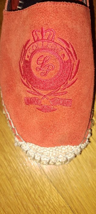 Alpercatas Lion of Porches em pele cor   vermelho/ cereja n :41