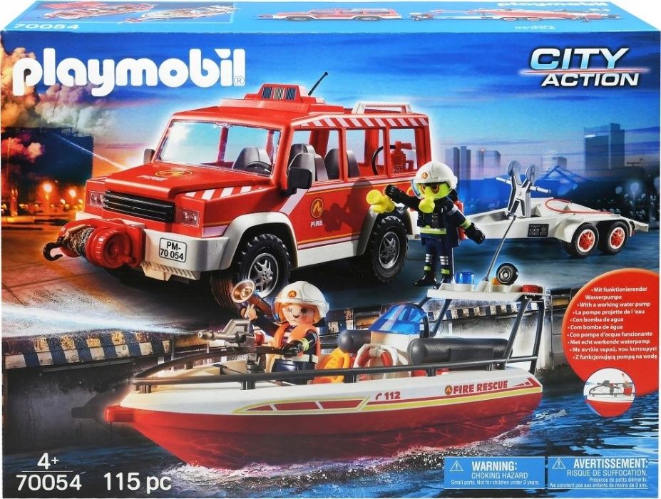 Playmobil 70054 Samochód strażacki z łodzią strażacką