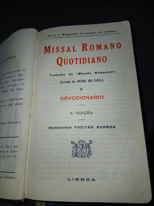 Missal Romano Ano 1922