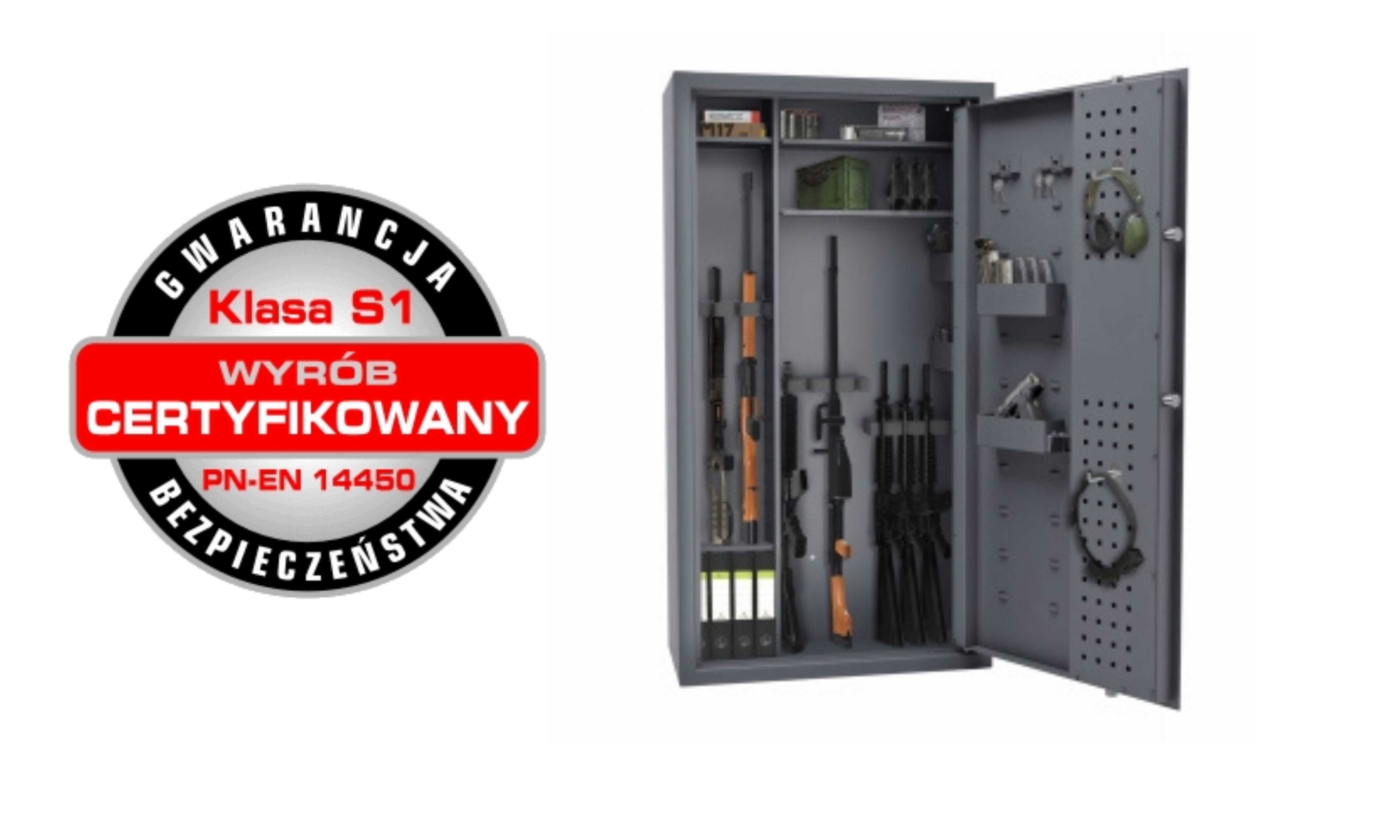 12 luf szafa na broń sejf S1 uchwyty magnetyczne zamek kluczowy