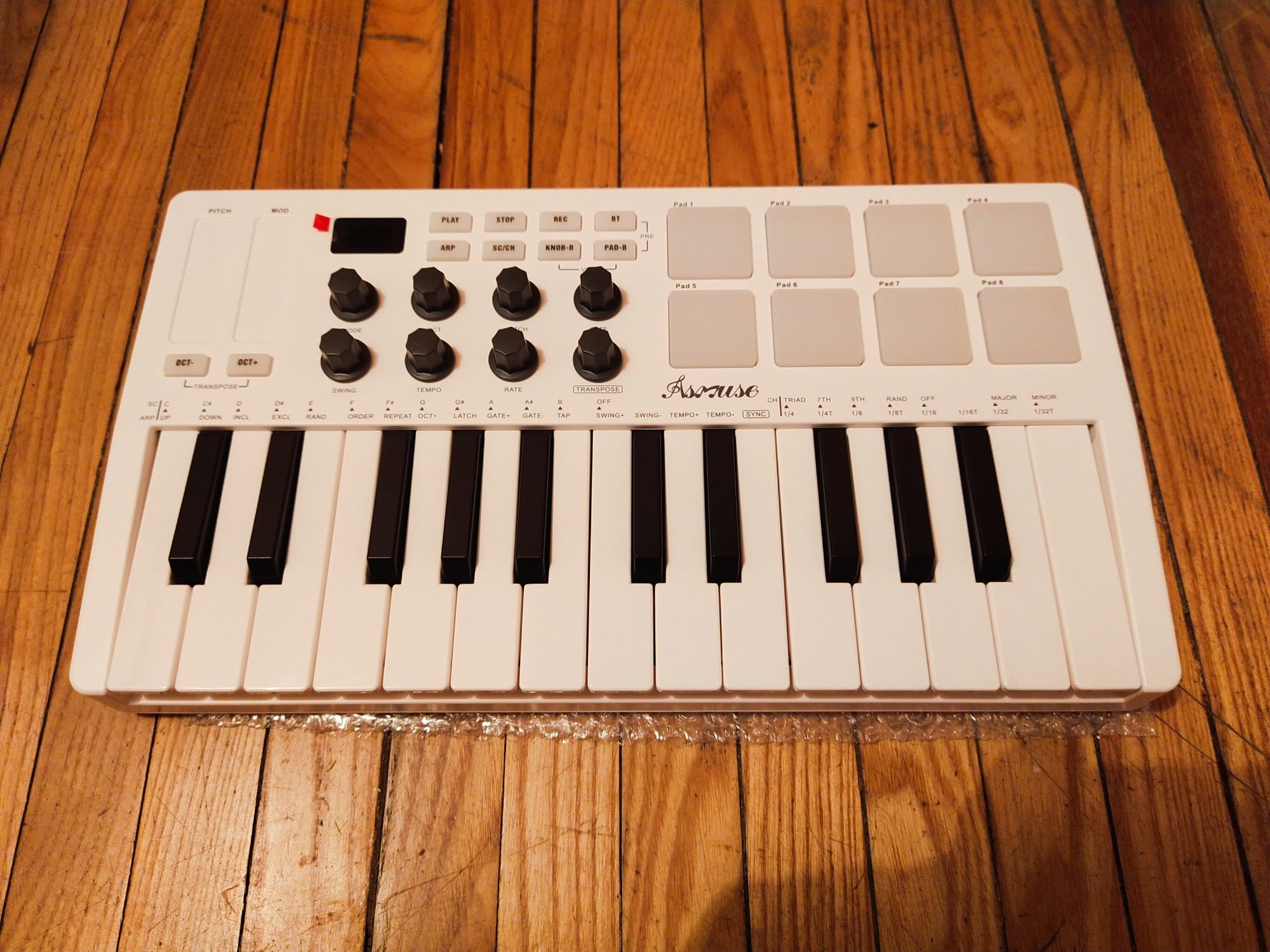 Беспроводная MIDI-клавиатура Asmuse, 25 клавиш USB. Новая с Amazon