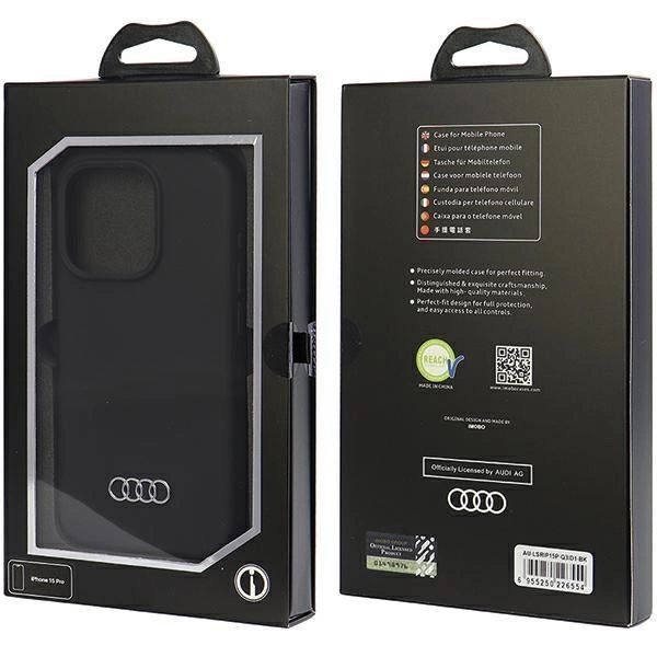 Etui Audi Silicone Case Do Iphone 15 Pro - Czarne