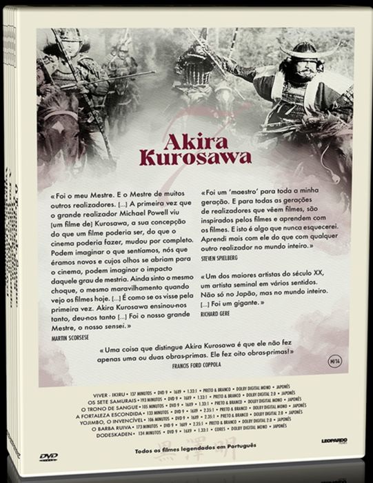 Caixa Akira Kurosawa colecionador 7 DVD