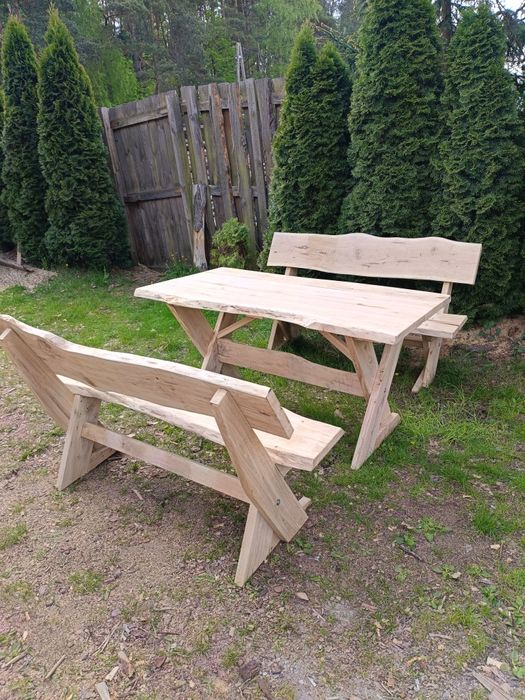 Meble Ogrodowe Dębowe Zestaw Nowe