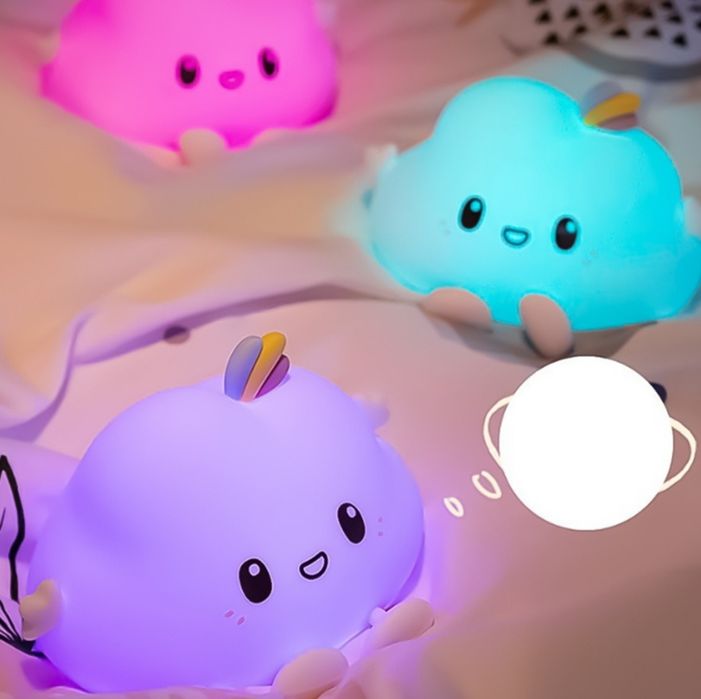 Нічник Хмаринка Нічник акумуляторний Нічник силіконовий кольоровий