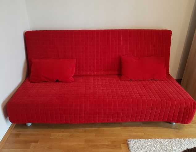 Sofa 140x200 kanapa łóżko salonu IKEA BEDDINGE materac spanie wersalka