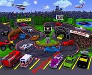 Fototapeta 3D Cars Auta Samochody Wyscigi 235X305C