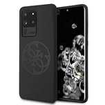 Guess GUHCS69LS4GBK S20 Ultra G988 black/czarny hard case Silicone 4G