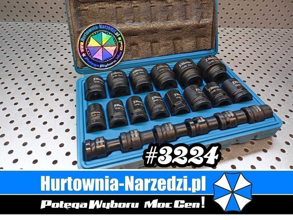 Nasadki udarowe 8-32mm 20szt 1/2" zestaw nasadek klucze nasadowe