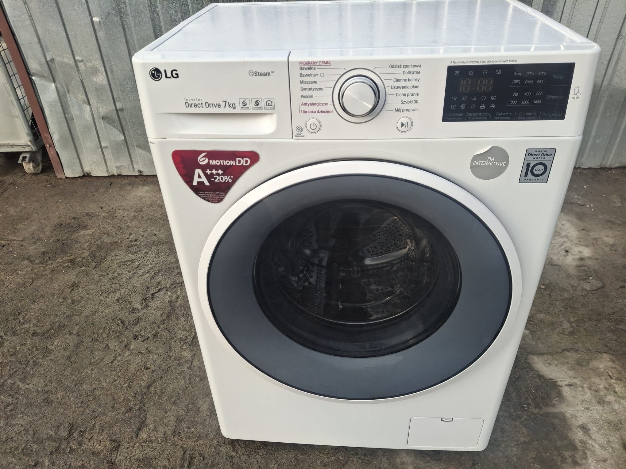 LG Direct Drive 7kg Steam z parą dostawa gratis gwarancja pisemna
