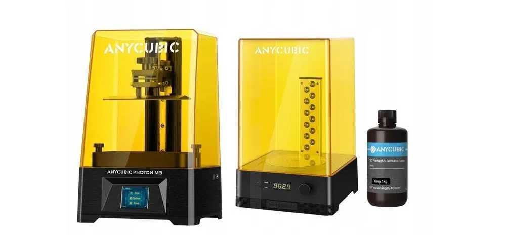 3D принтер Anycubic Photon M3 + мийка/сушка Wash&Cure 2.0+смола 1 кг