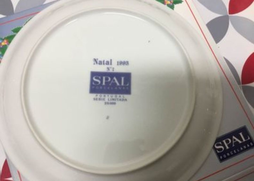 Prato comemorativo do Natal da Spal de 1993