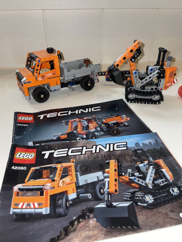 Lego Technic 8052 camiao basculante e 42060 trabalhos na estrada 8048
