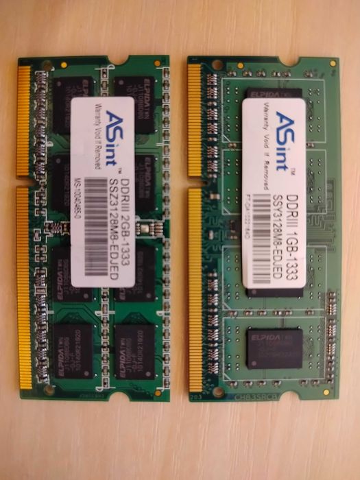 RAM для Ноутбука ОЗУ 3 Гб DDR III 1333 (2+1)