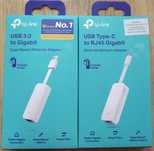 2 karty sieciowe TP-Link UE300 i UE300C adapter USB USB C RJ-45