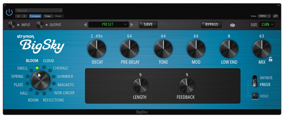 Strymon BigSky plugin VST para Mac