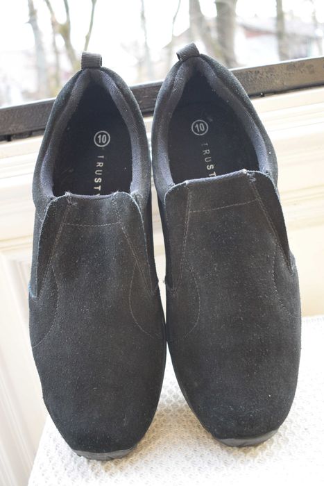 замшевые демисезонные слипоны мокасины туфли р. 45 29 см Индонезия